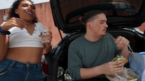 Reality Kings: Sneaky Parking Lot Blowjob from Harlow West